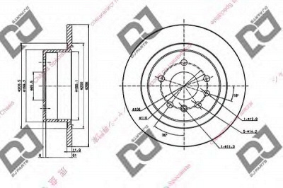 DJ PARTS bd1770 -  Тормозной диск